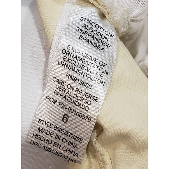 Democracy " Ab " Technology Yellow Bermuda Cotton Shorts Dress Walk Trousers - Picture 3 of 7